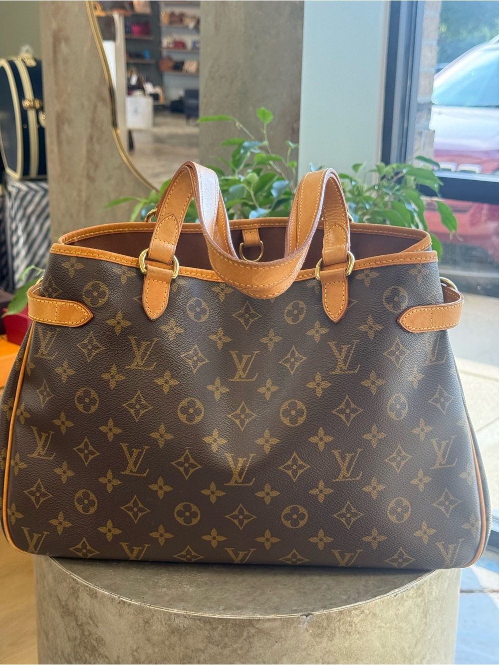 Louis Vuitton Monogram Canvas Tote with Vachetta Trim